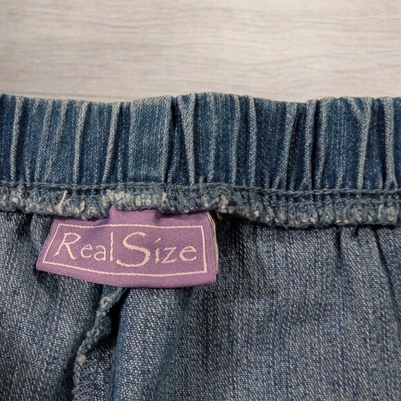 Real Size Jeans Womens Plus Size 2XP XXLP 2X Petite Pull On Elastic Waist Pants - Picture 3 of 8